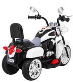 Elektrická motorka NightBike Chopper 6 V – biela