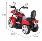 Elektrická motorka NightBike Chopper 6 V – červená