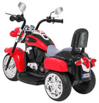 Elektrická motorka NightBike Chopper 6 V – červená