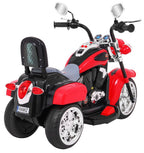 Elektrická motorka NightBike Chopper 6 V – červená