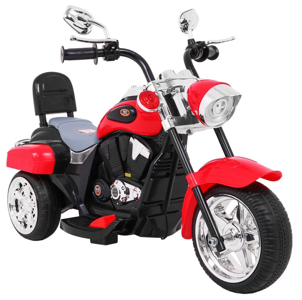 Elektrická motorka NightBike Chopper 6 V – červená