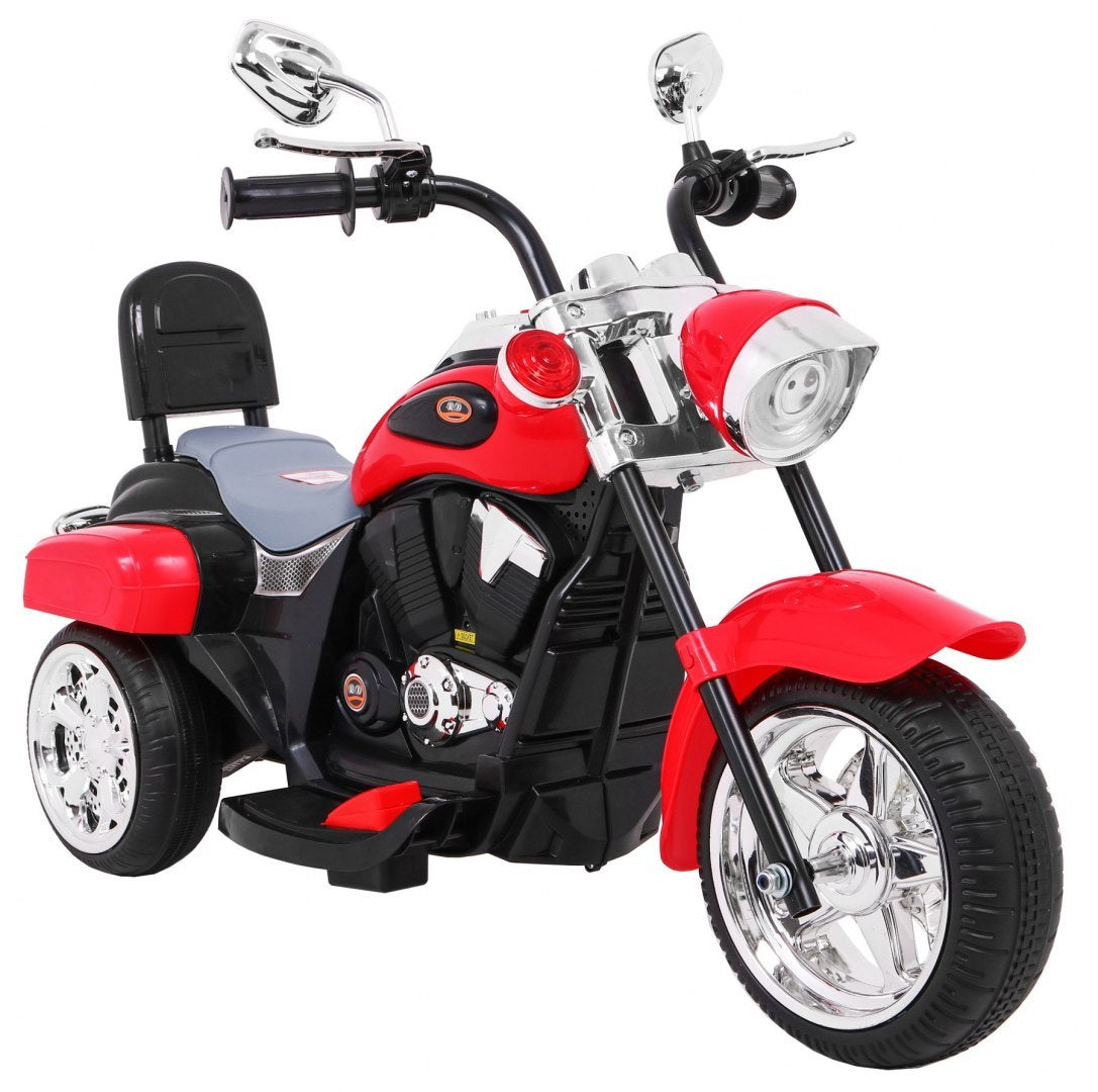 Elektrická motorka NightBike Chopper 6 V – červená