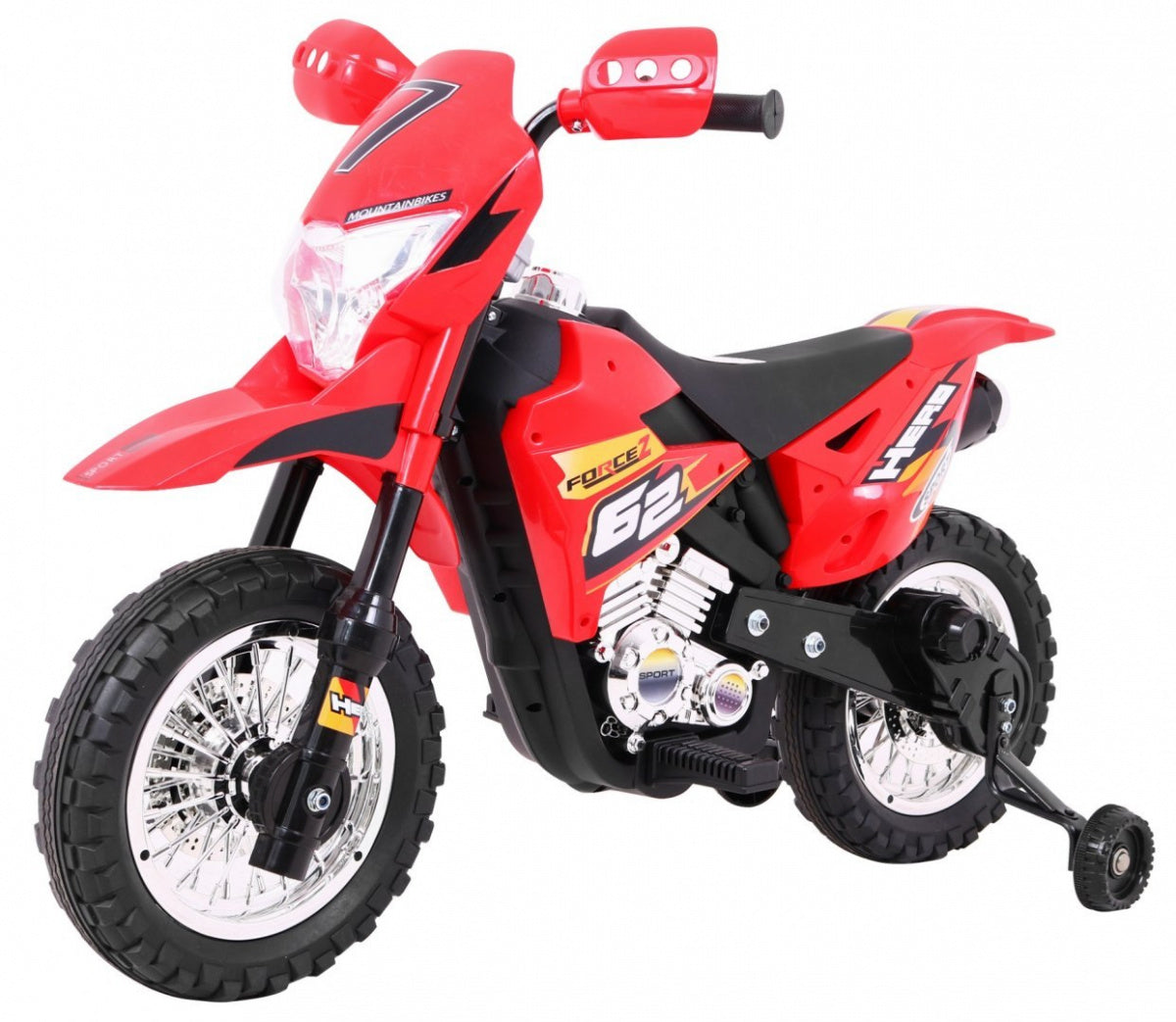 Elektrická motorka Cross 6 V – červená