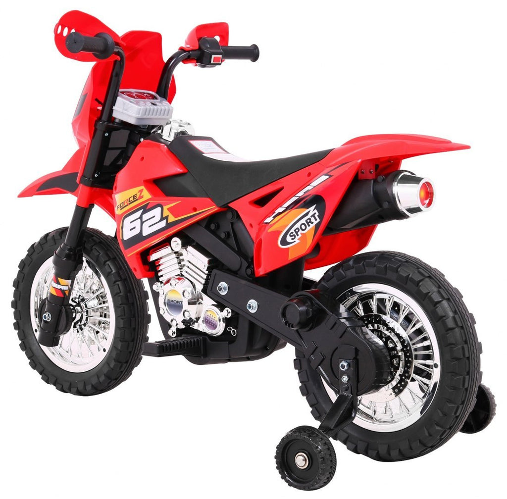 Elektrická motorka Cross 6 V – červená