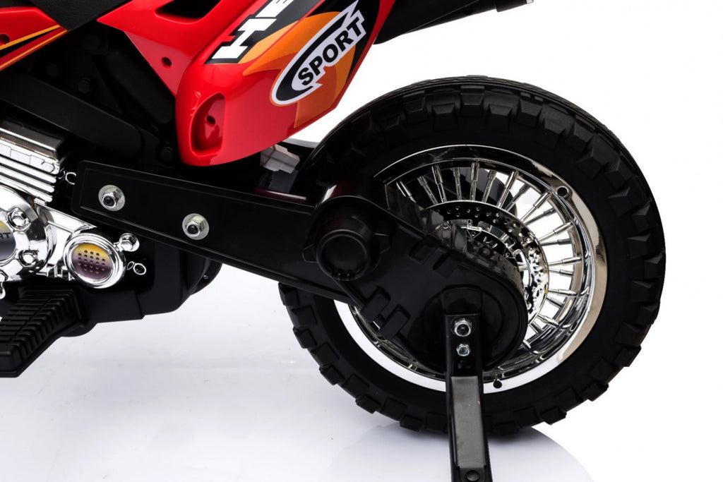 Elektrická motorka Cross 6 V – červená