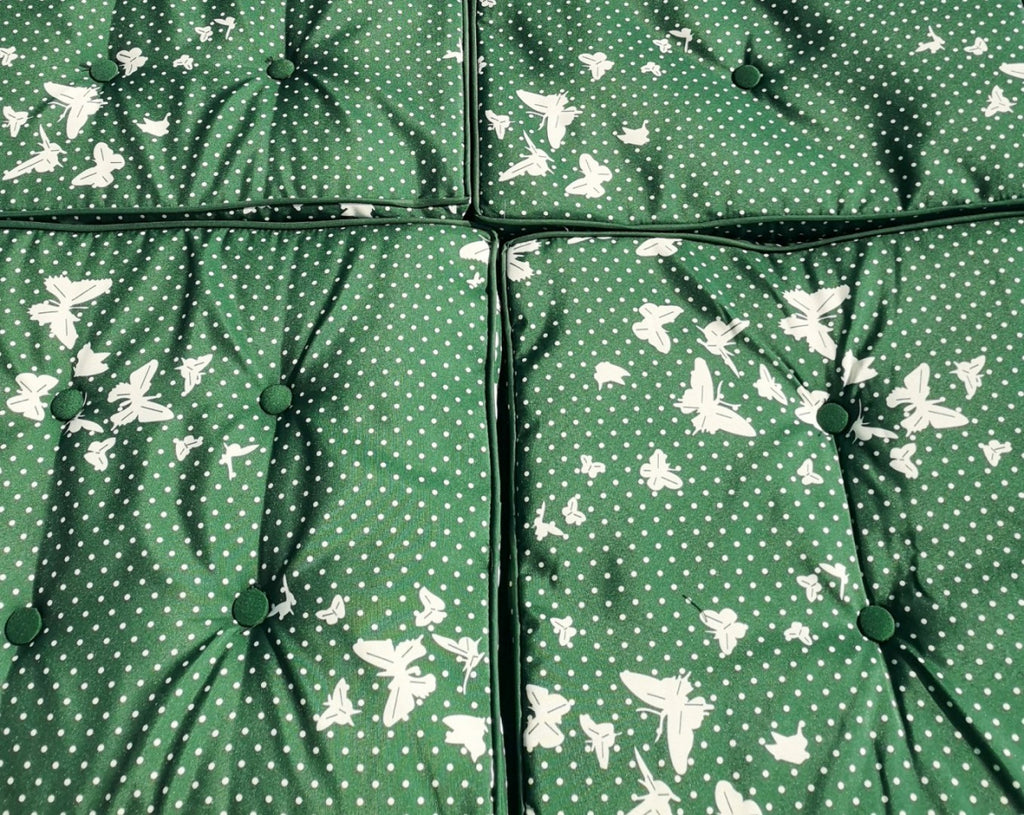 Huge Garden Swing Seat Braid 2x1 Green Butterflies