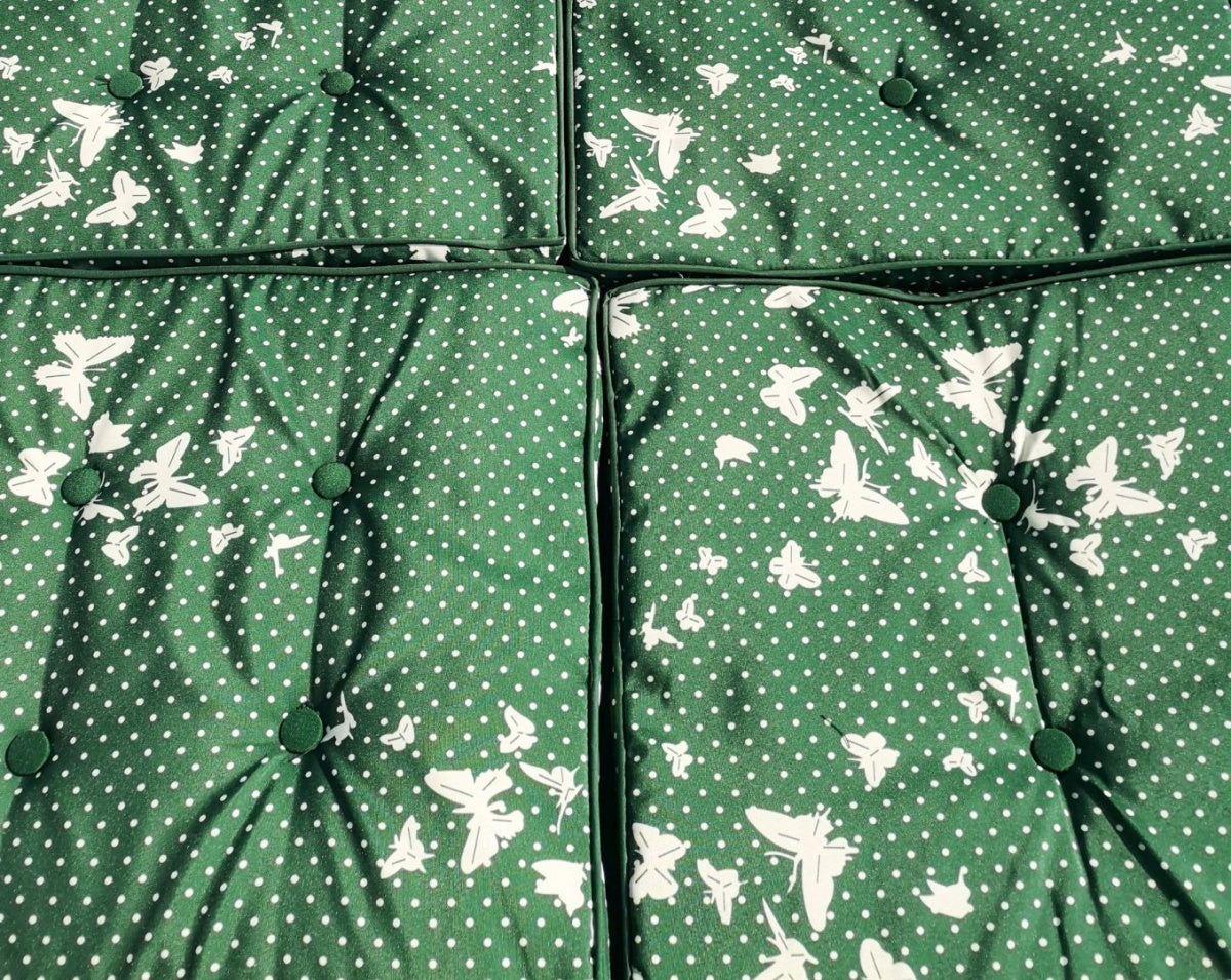Huge Garden Swing Seat Braid 2x1 Green Butterflies