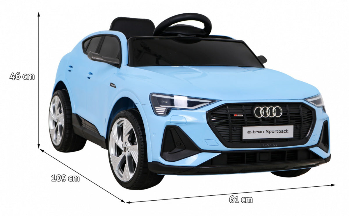 Elektrické autíčko Audi E-Tron Sportback 12 V – modré