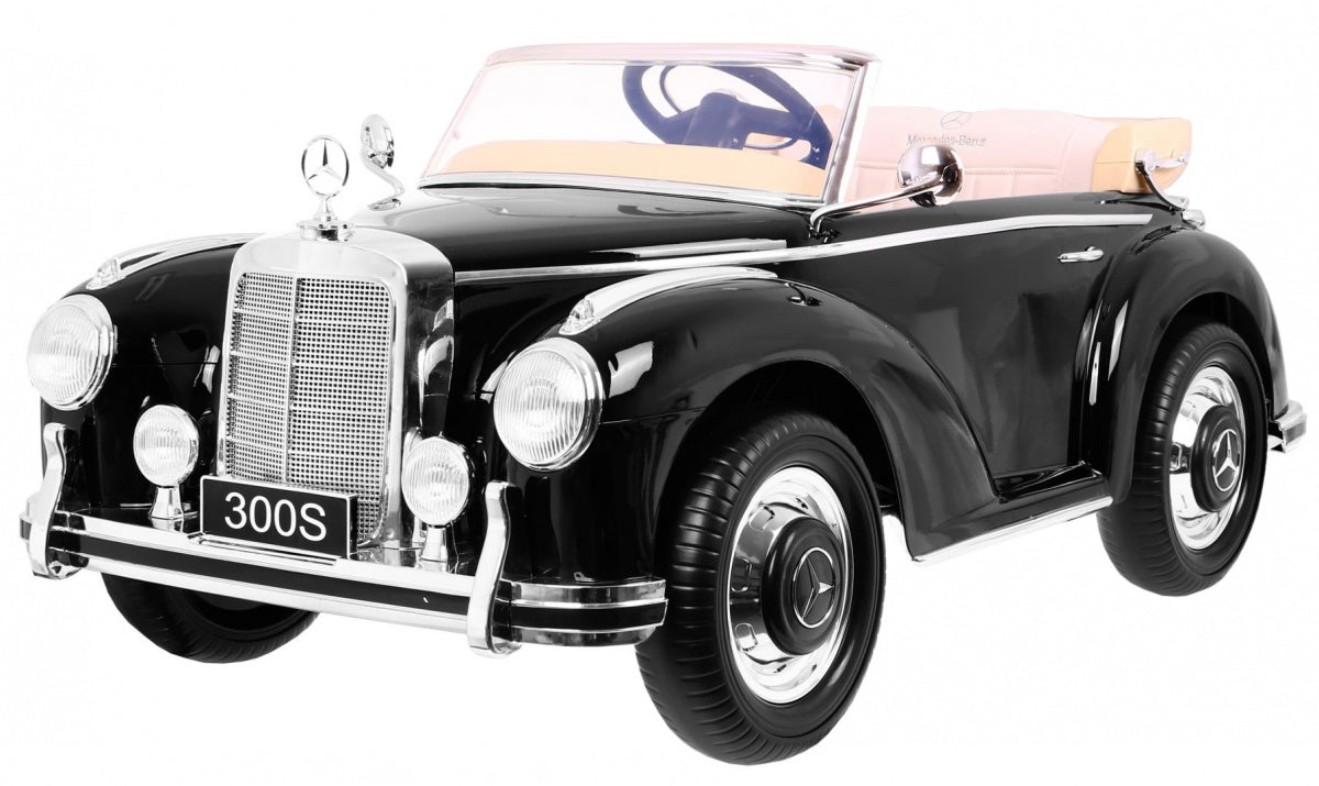 Elektrické autíčko Mercedes-Benz 300S RETRO čierna lakované