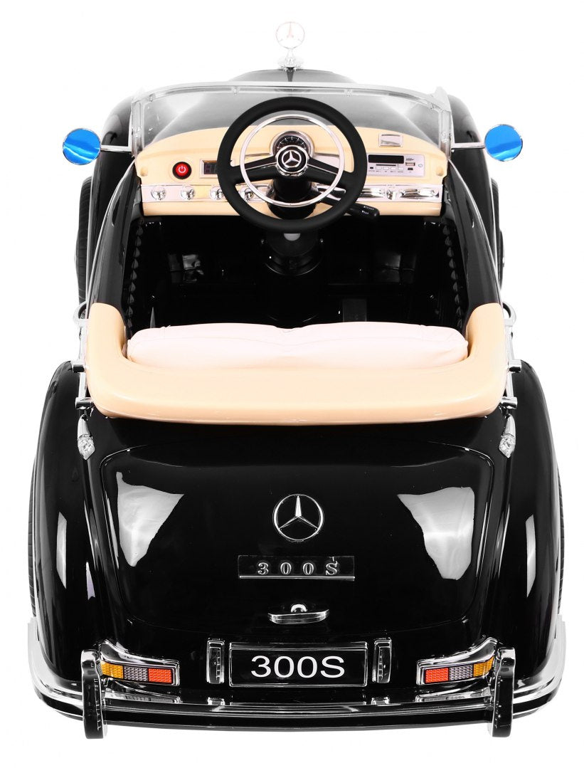 Elektrické autíčko Mercedes-Benz 300S RETRO čierna lakované
