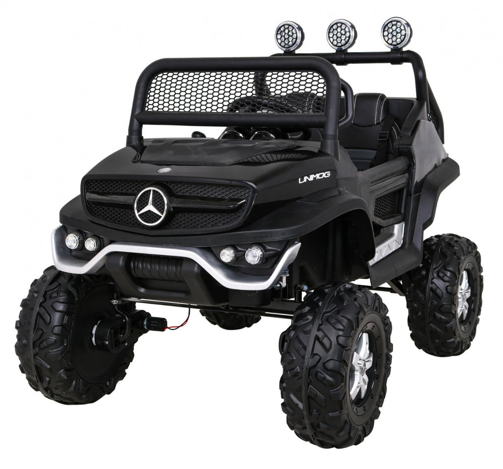 Elektrické autíčko Mercedes-Benz Unimog JL199 12 V – čierne