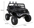 Elektrické autíčko Mercedes-Benz Unimog JL199 12 V – čierne