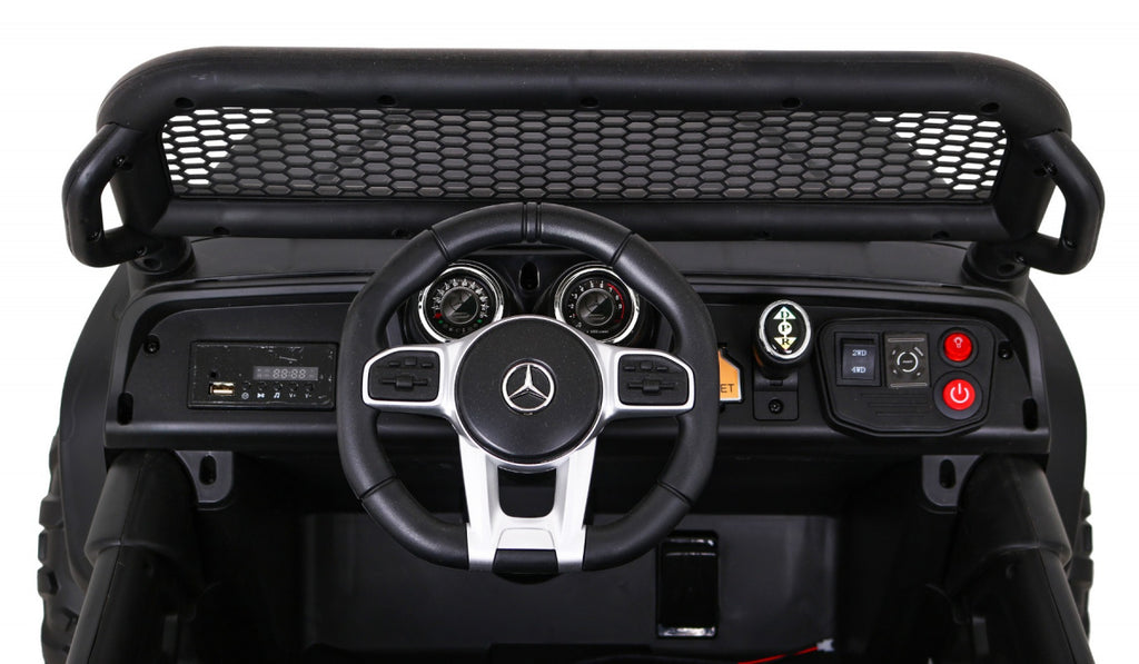 Elektrické autíčko Mercedes-Benz Unimog JL199 12 V – čierne