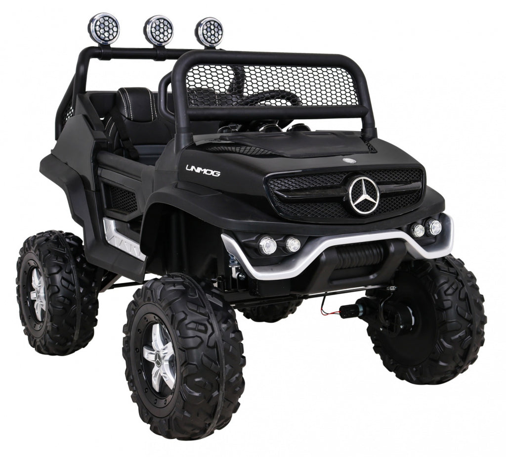 Elektrické autíčko Mercedes-Benz Unimog JL199 12 V – čierne