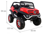Elektrické autíčko Mercedes-Benz Unimog 12 V / 14 Ah – červené