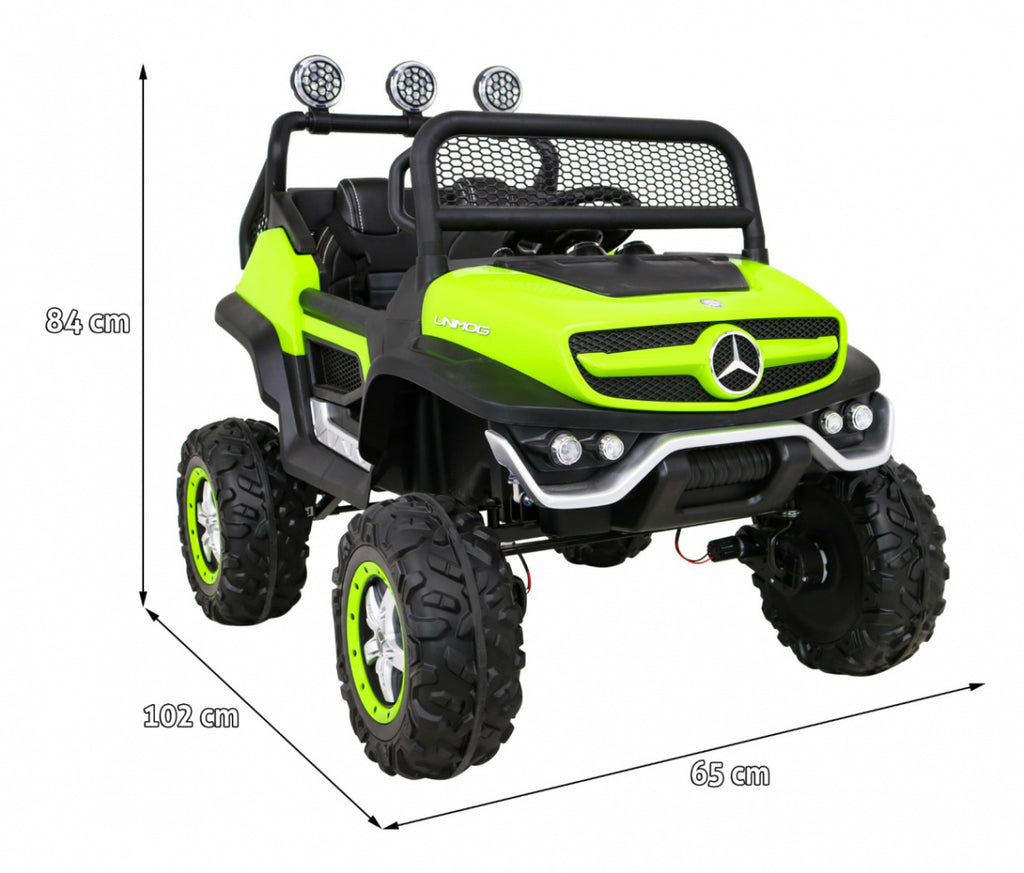 Elektrické autíčko Mercedes-Benz UNIMOG zelená