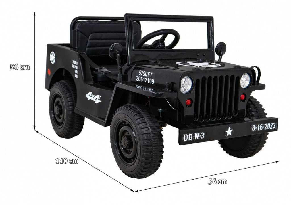 Retro Military Vehicle Black
