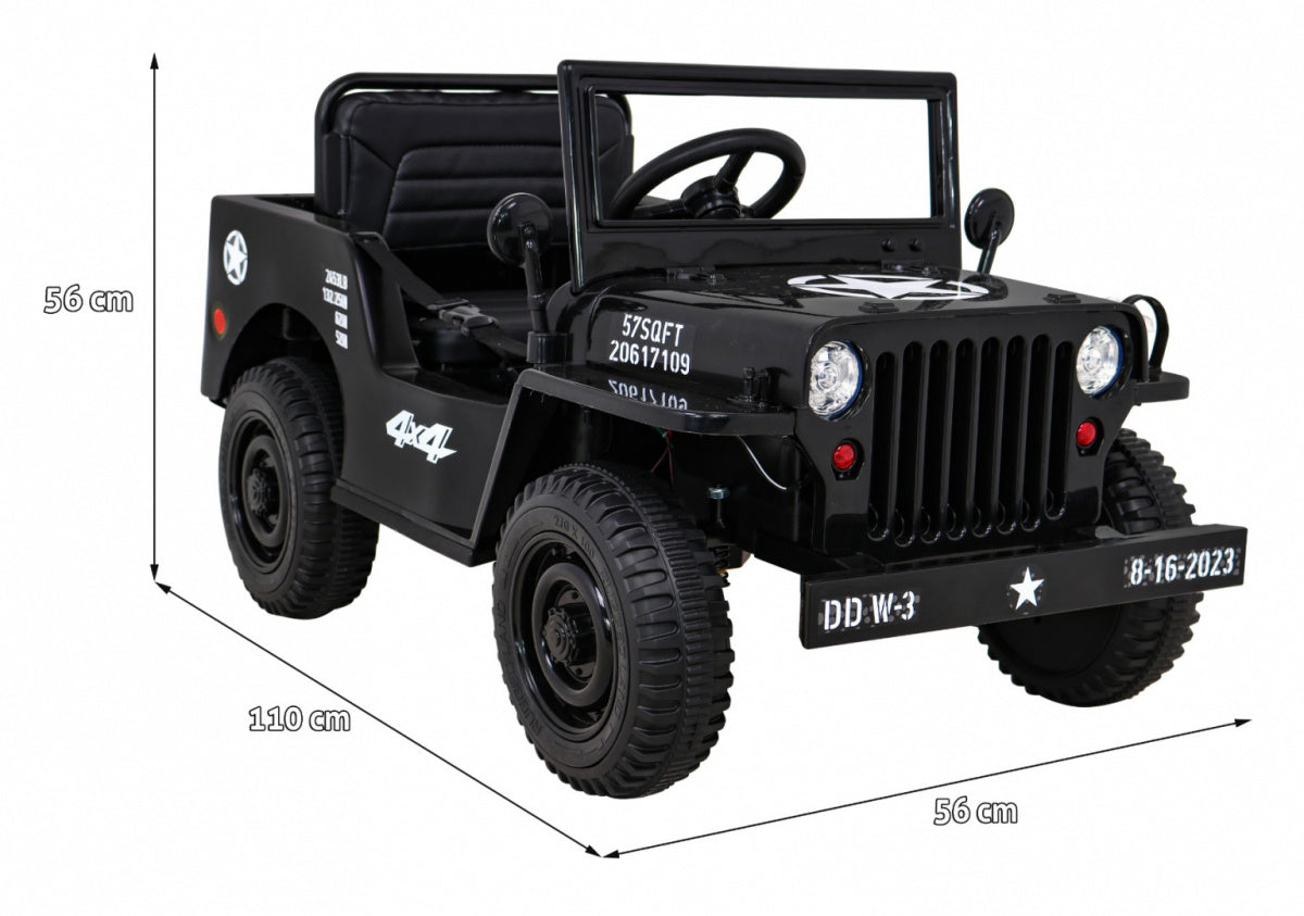 Retro Military Vehicle Black