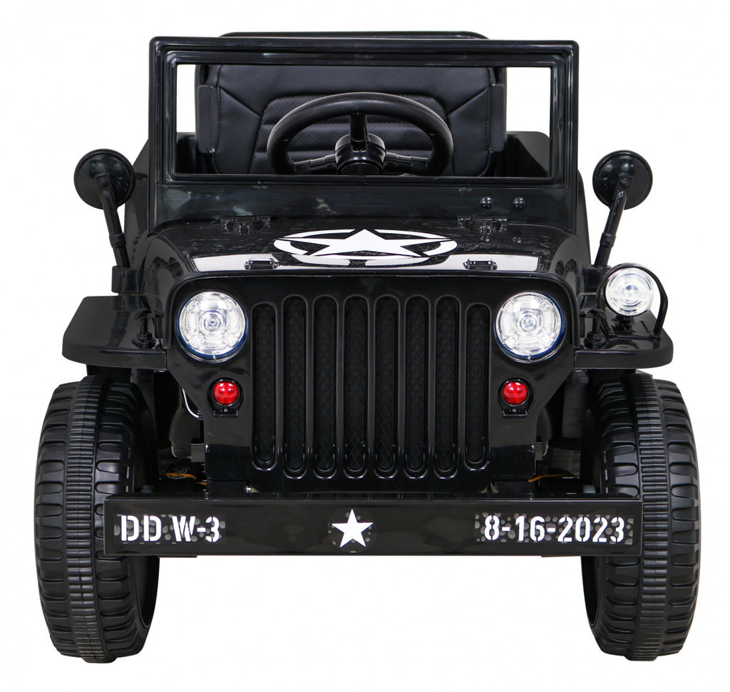 Elektrické autíčko Retro Military čierna