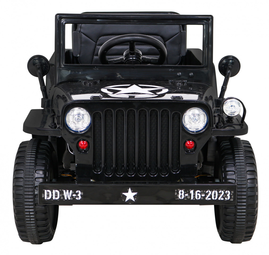 Elektrické autíčko Retro Military čierna