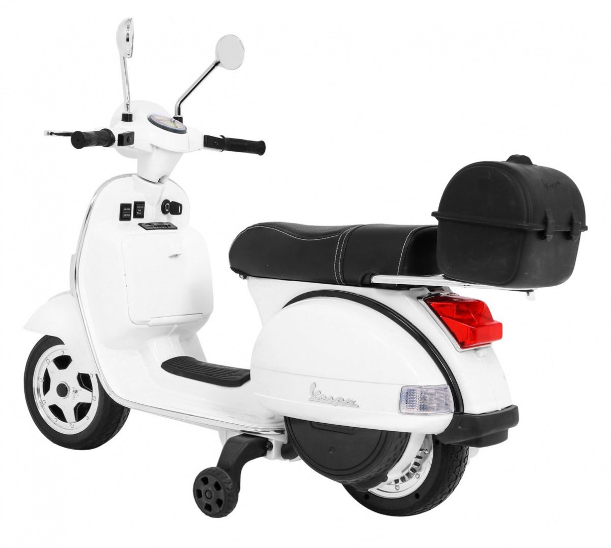 Elektrická motorka Vespa biela