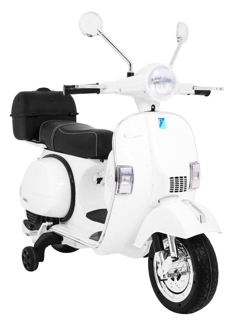Elektrická motorka Vespa biela