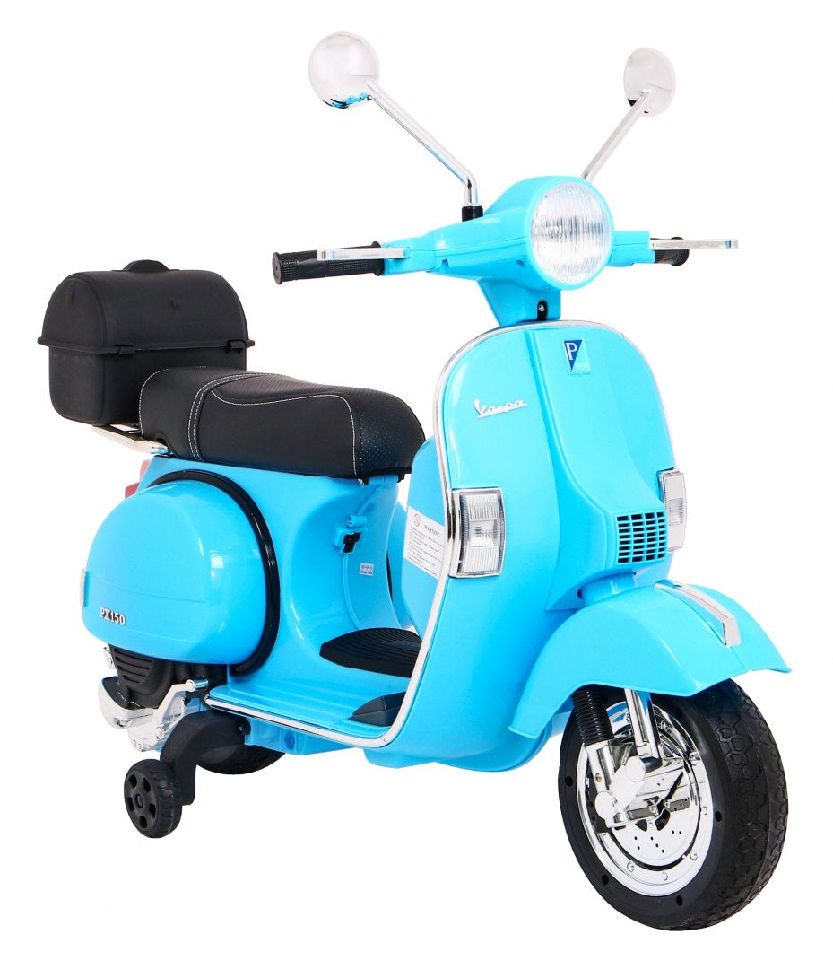 Elektrická motorka Vespa modrá