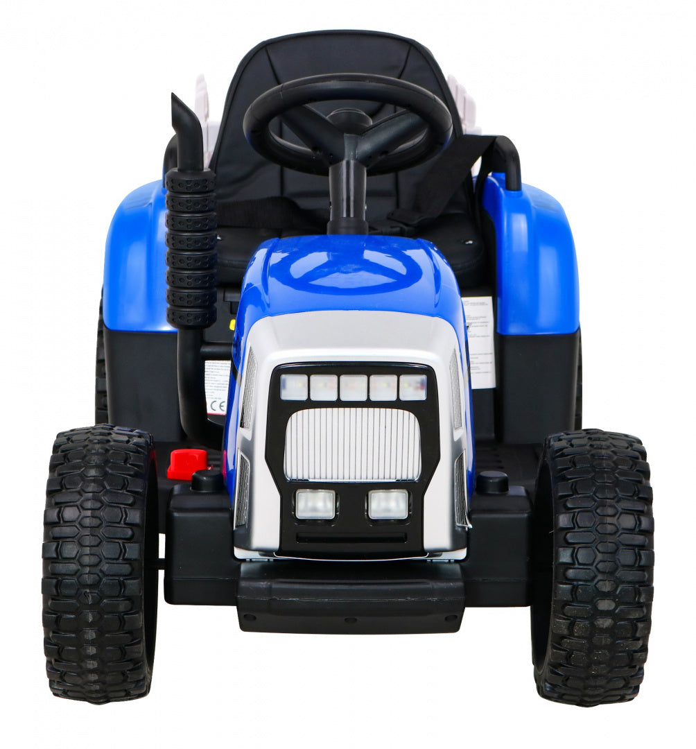 Elektrický traktor BLOW 12 V s prívesom – modrý