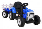 Elektrický traktor BLOW 12 V s prívesom – modrý