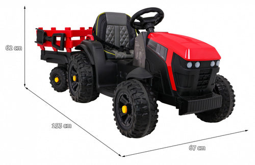 Tractor Titanium With Trailer Red