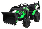 Elektrický traktor 720-T s prívesom 12 V – zelený