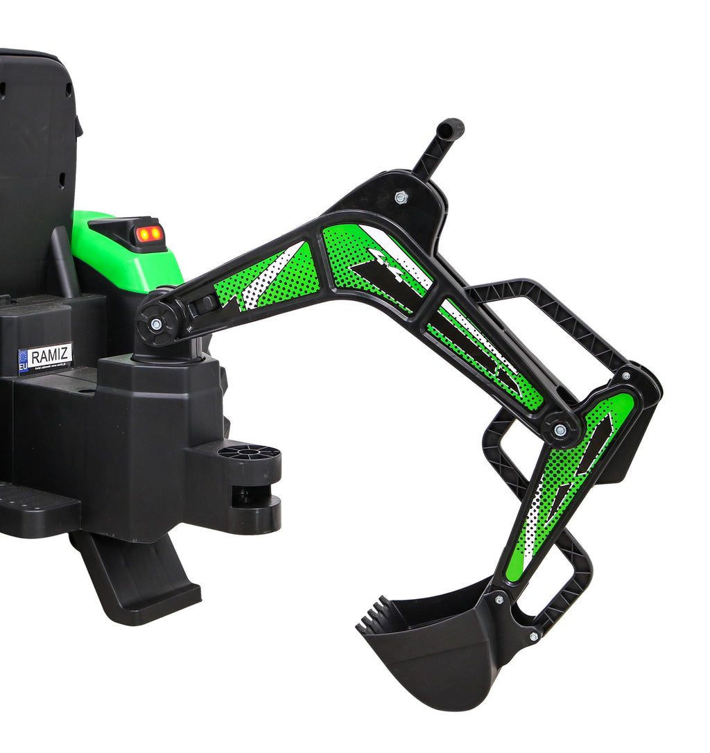 Elektrický traktor 720-T s prívesom 12 V – zelený
