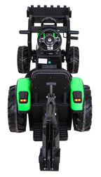 Elektrický traktor 720-T s prívesom 12 V – zelený