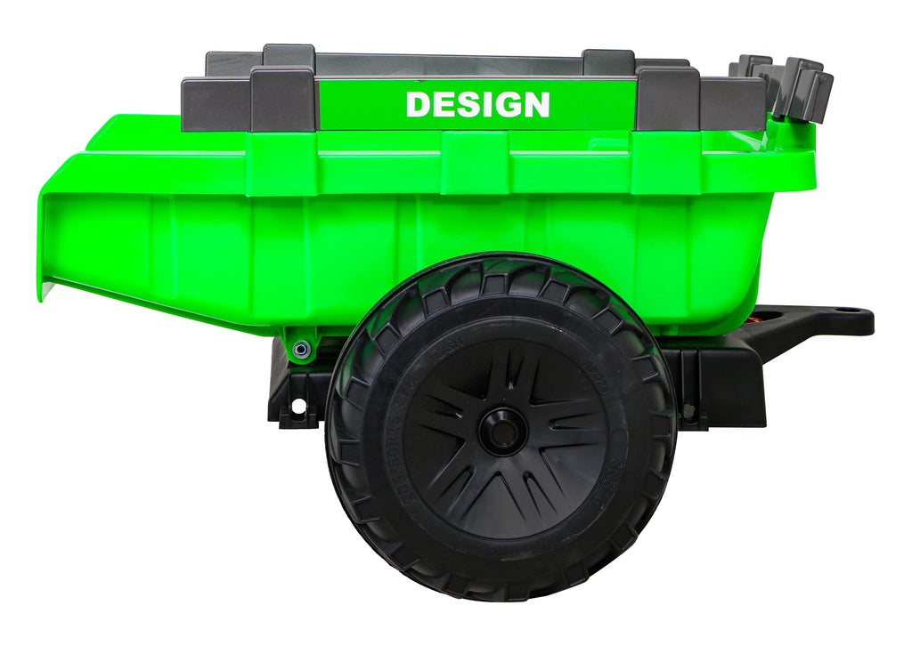 Elektrický traktor 720-T s prívesom 12 V – zelený