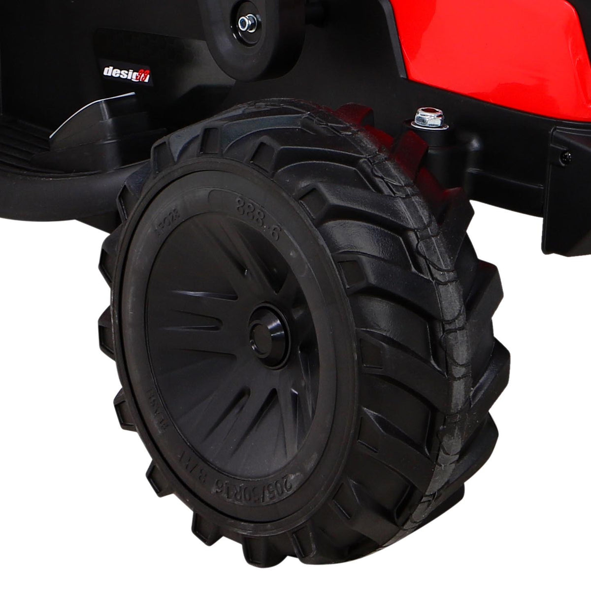 Elektrický traktor 720-T s prívesom 12 V – červený
