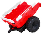 Elektrický traktor 720-T s prívesom 12 V – červený