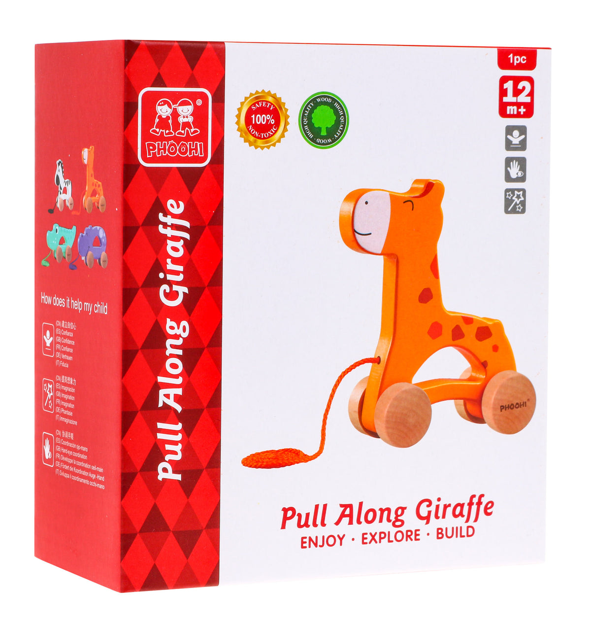 Wooden Giraffe Rider
