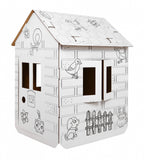 House XXL with a car 3D coloring book for children