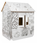 House XXL with a car 3D coloring book for children