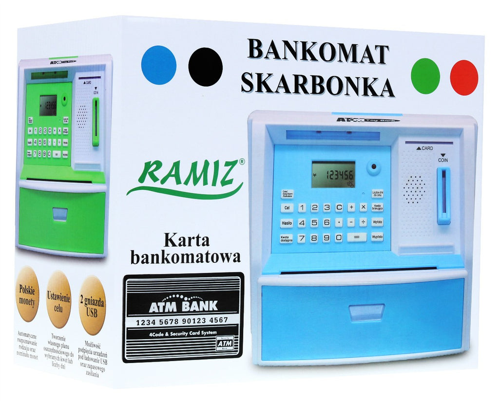 ATM piggy bank with Polish worth