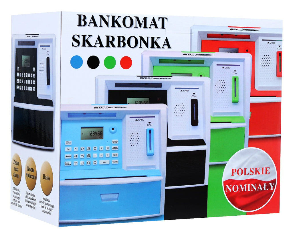 ATM piggy bank with Polish worth