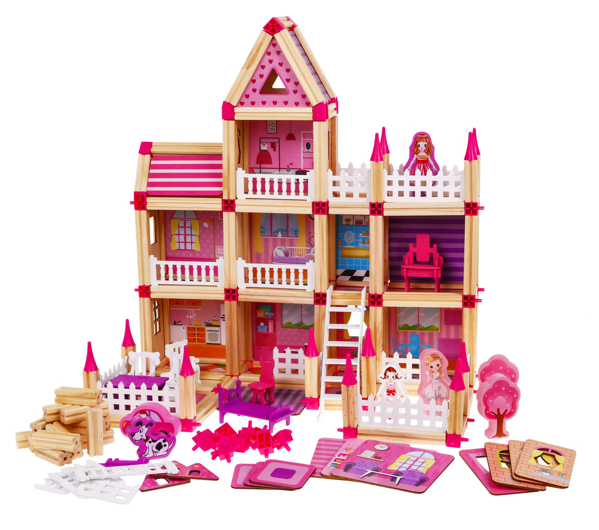 MEGA Wooden Cottage 268el Pink
