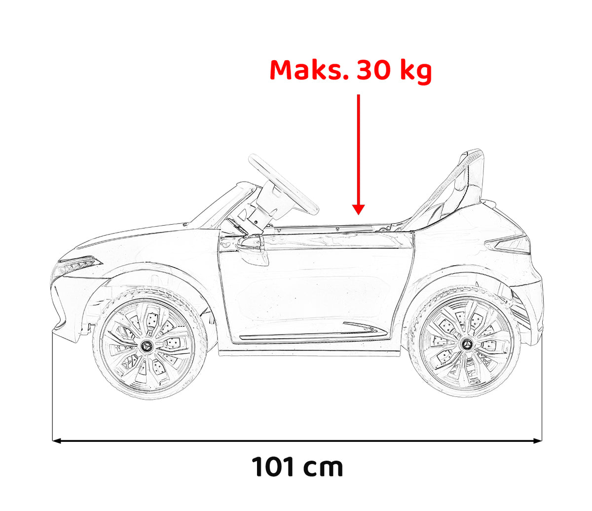 Elektrické autíčko Mercedes Mercedes-Benz AMG EQA biela