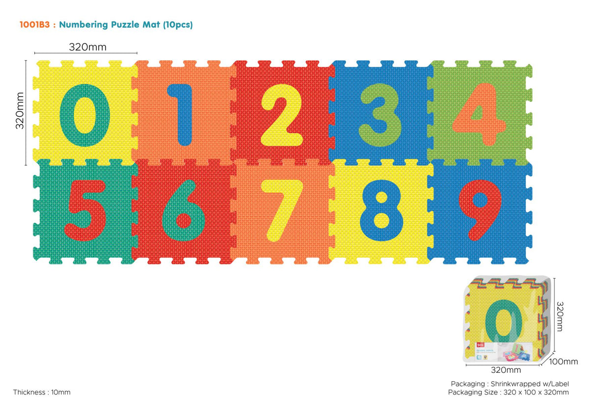 Numbers mat 32x32cm