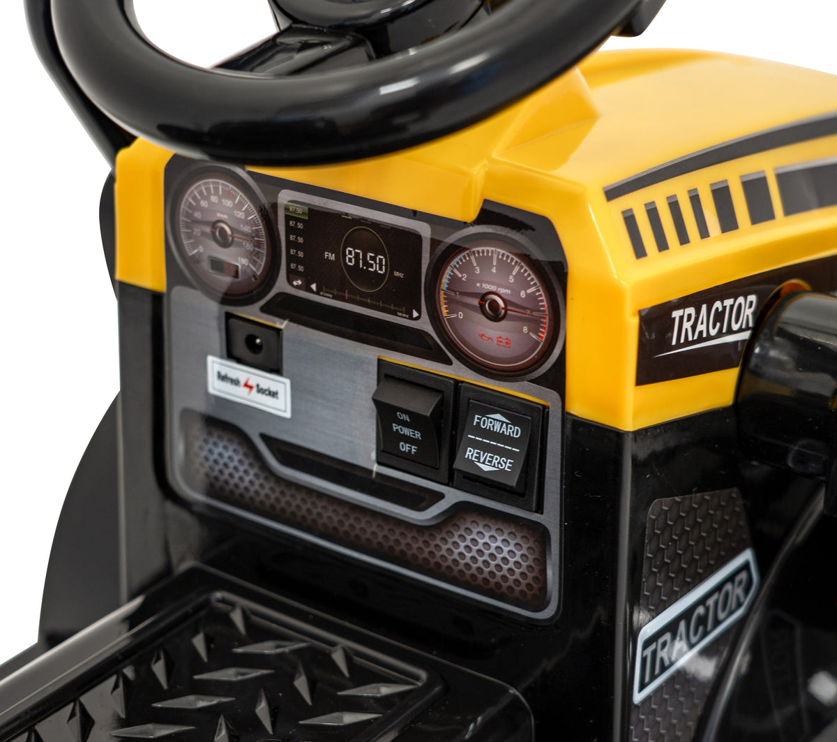 Elektrický traktor s lyžicou G320 6 V – žltý