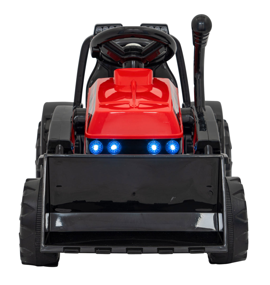 Elektrický traktor s lyžicou G320 6 V – červený