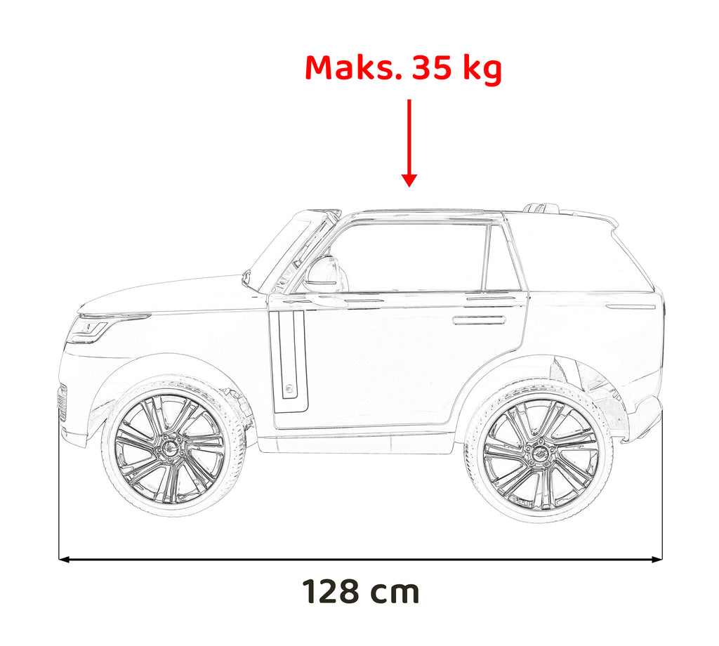 Elektrické autíčko Range Rover SUV Lift červená