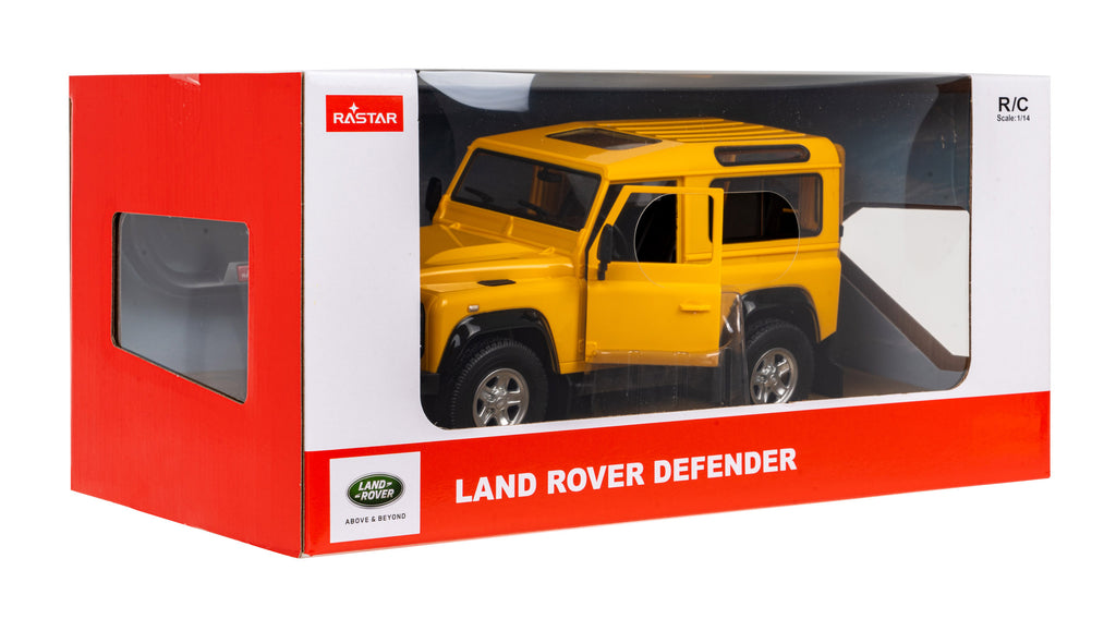 RC auto RASTAR Land Rover Defender 1:14 – žltá