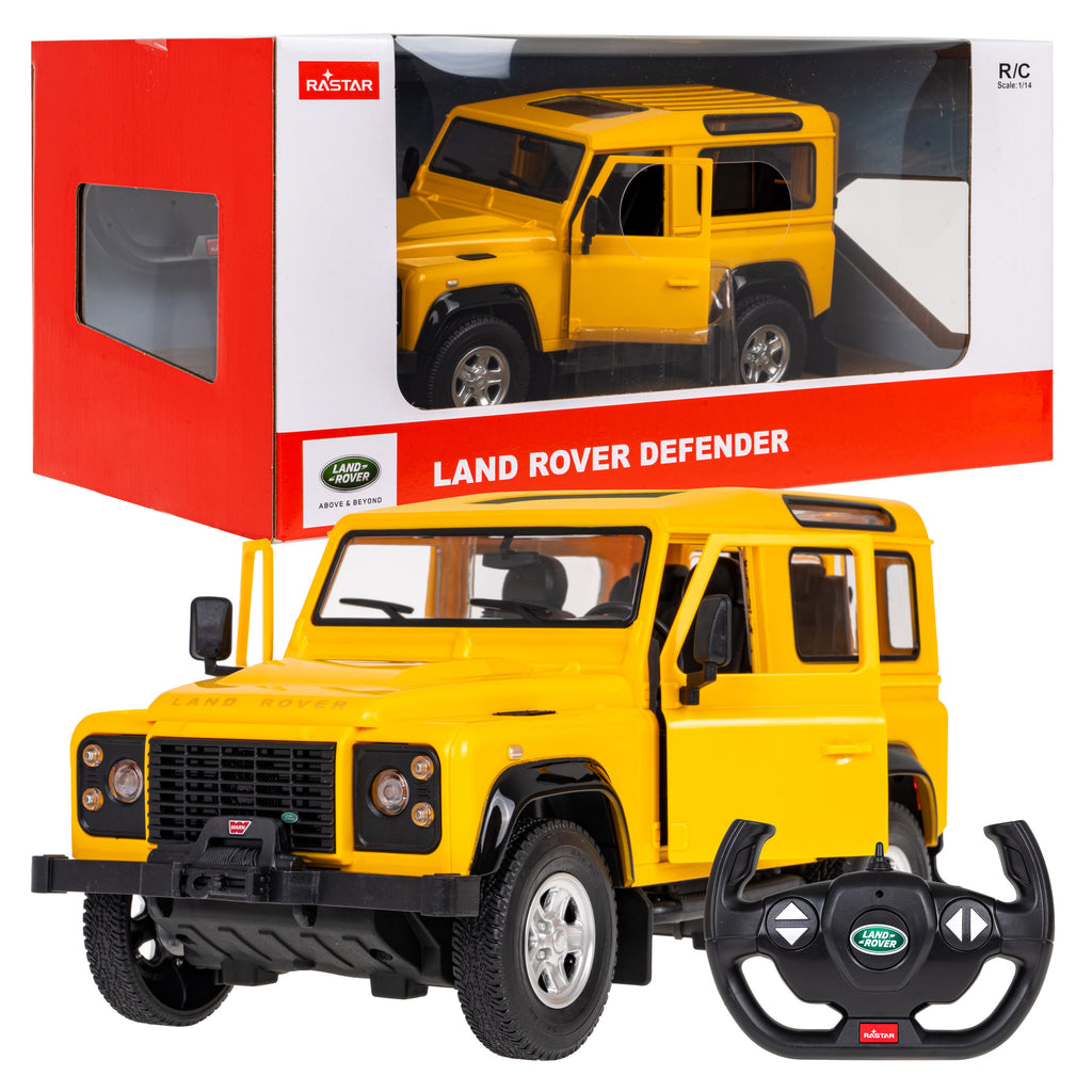 RC auto RASTAR Land Rover Defender 1:14 – žltá