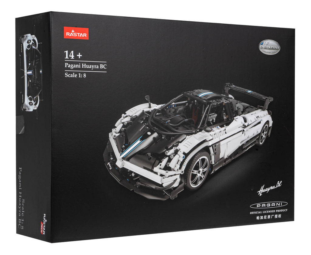 Stavebnica RASTAR Pagani Huayra 1:8 – biela – 2 896 dielov – fotografia 5